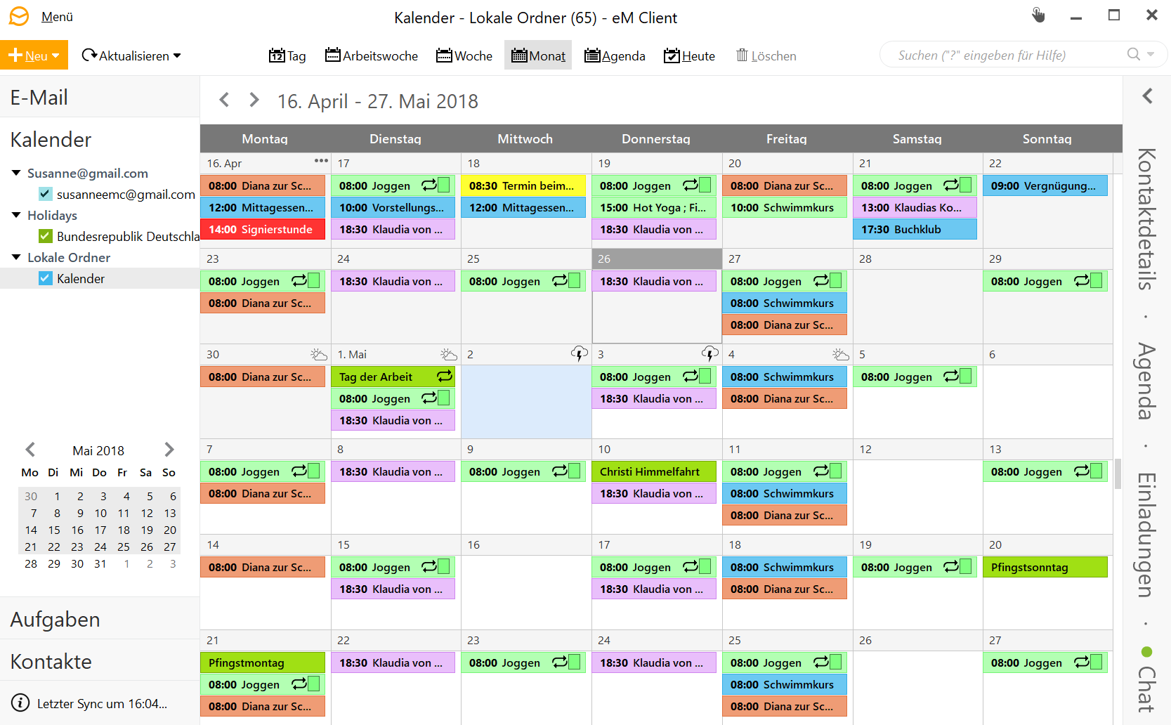 Features - Kalender und Aufgaben  eM Client  eM Client