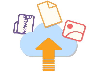 Files uploaded to the cloud