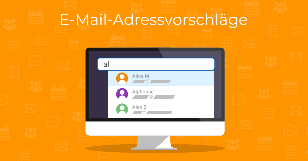 Intelligente E-Mail-Adressvorschläge in eM Client
